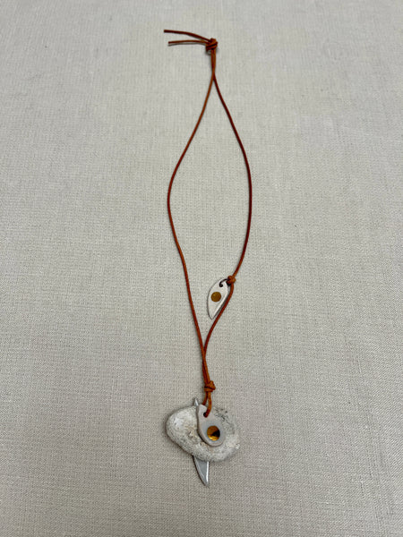 elements necklace w/gold luster