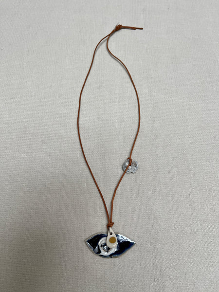 elements necklace w/gold luster