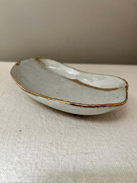 catchall dish w/gold luster