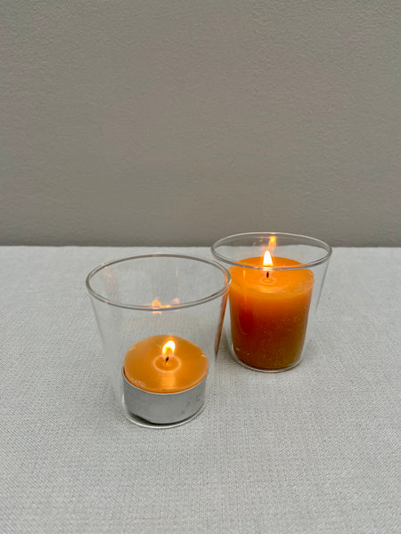 beeswax tea light candles / set of 6