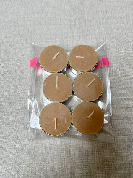 beeswax tea light candles / set of 6